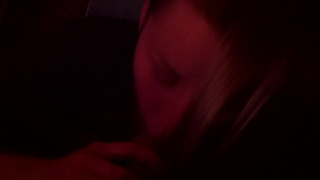 Gentle sensual blowjob while watching TV