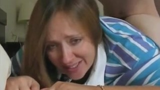 Mommy keeps crying all throughout first anal attempt