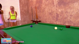 2 Super Petite Teens in First Time Lesbian Sex & Scissoring Licking Kissing