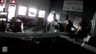 Caught havin sex in barbershop Hidden Camera