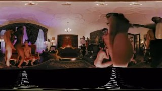 VR 360 Colombian big ballroom orgy