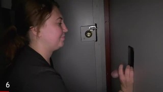 He Cums In 9 Seconds! Glory Hole Slut Swallows Premature Ejaculation