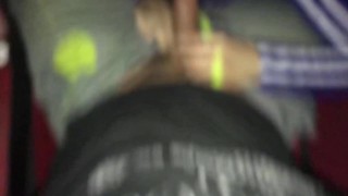 Movie theater blow job