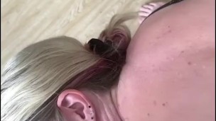 stepmom drags stepson to bed by his cock